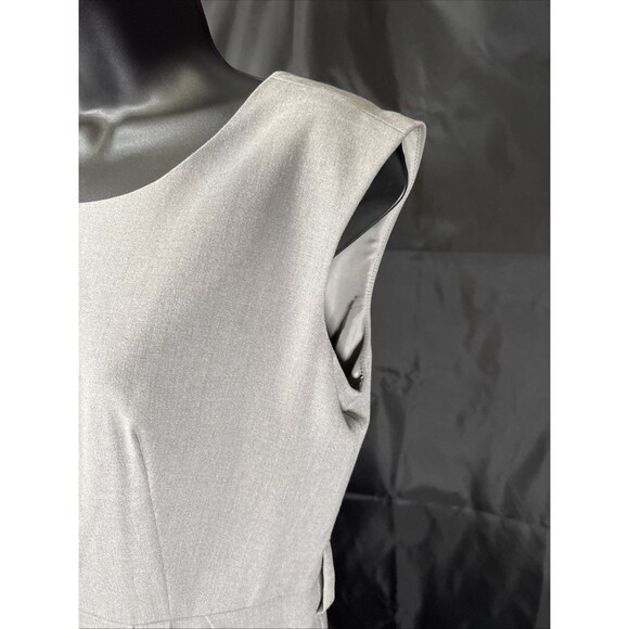 Calvin Klein  Light Gray V Neck Sleeveless Career Dress Sz 6 Petites NWT - Picture 5 of 14